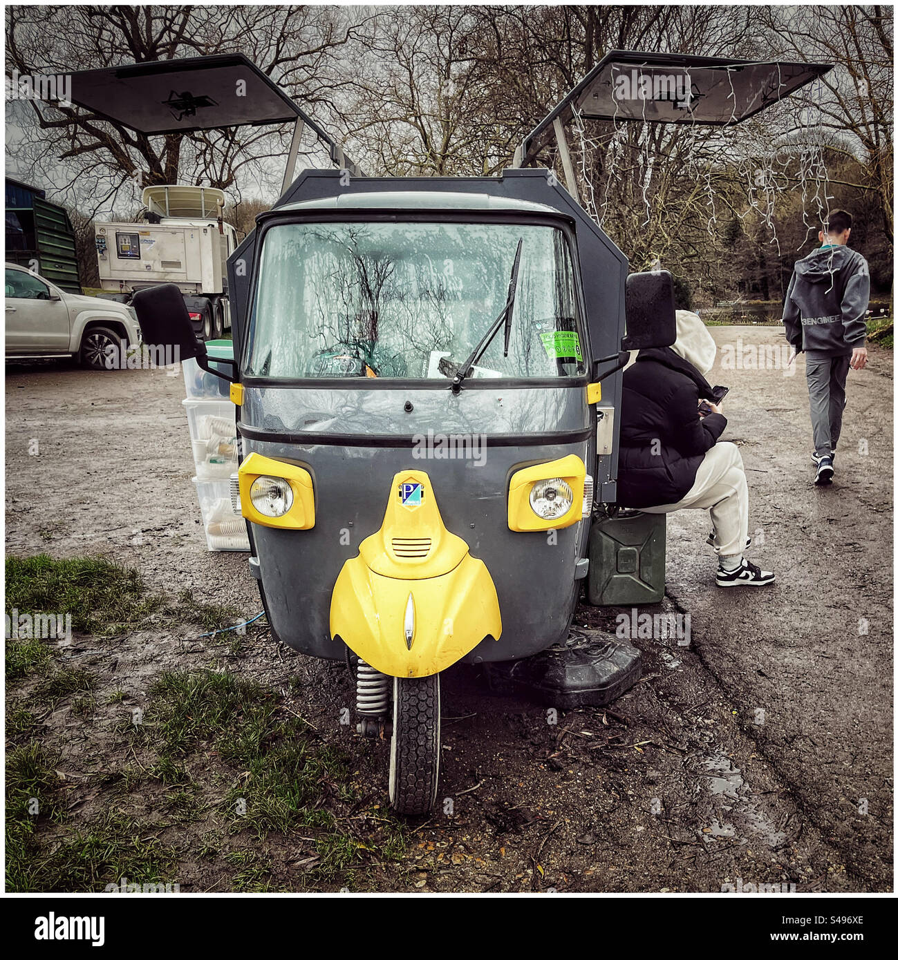 Catering van on Hampstead Heath,London Stock Photo