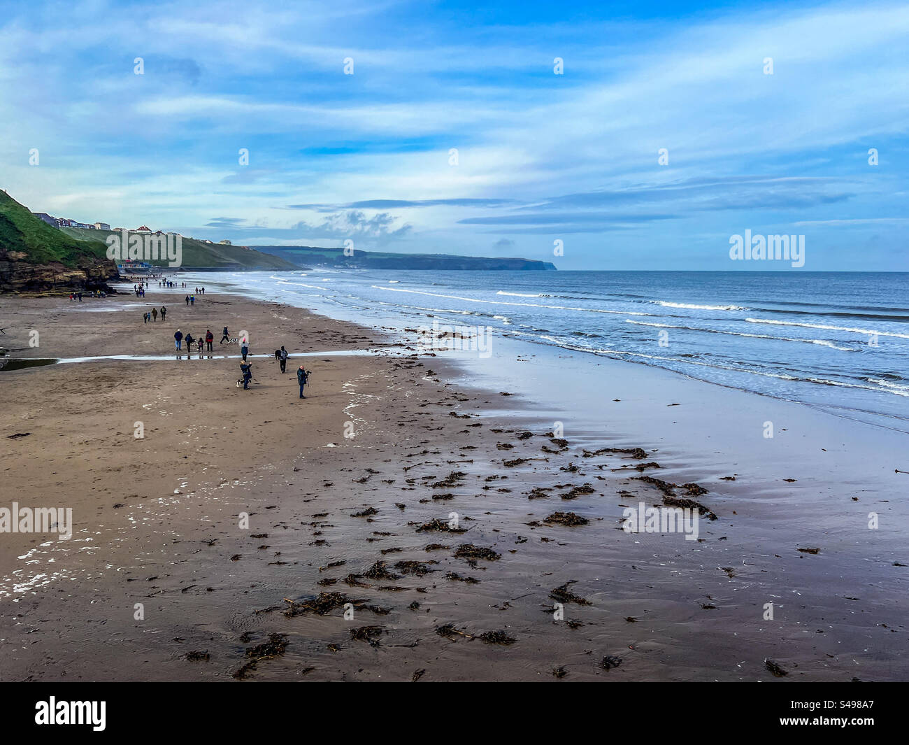 Whitby West Cliff beach - Smartphone Captured Stock Image