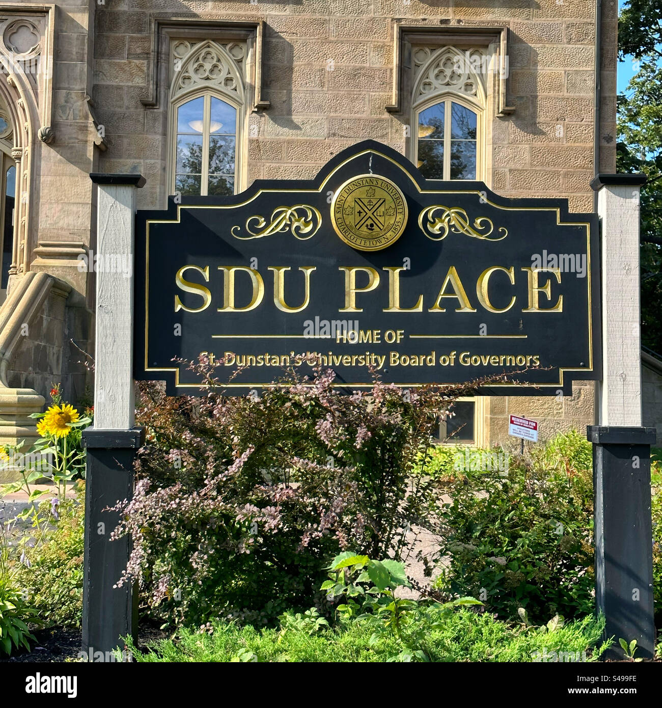 September, 2023, Sign, SDU Place, Charlottetown, Prince Edward Island, Canada - Smartphone Captured Stock Image