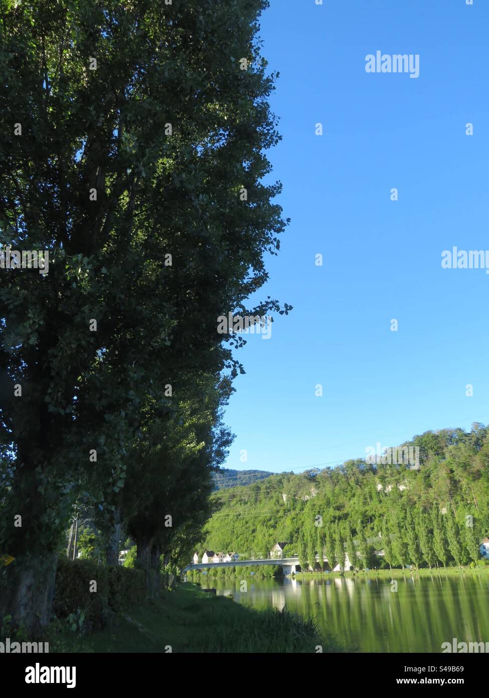 Riverside! Switzerland! - Smartphone Captured Stock Image