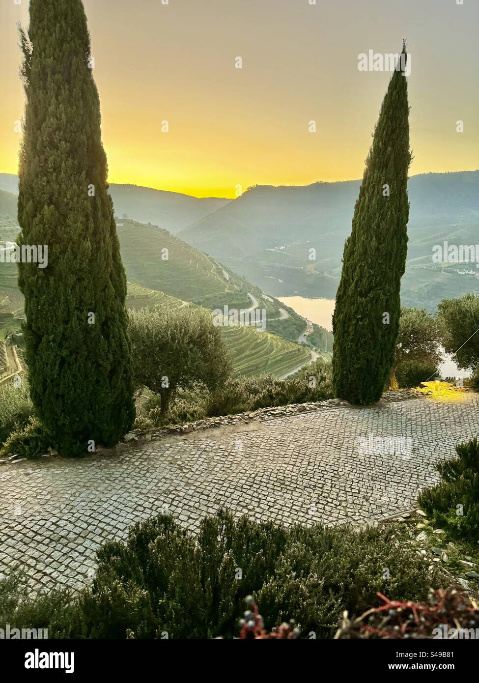 Sunset over Douro Valley - Smartphone Captured Stock Image