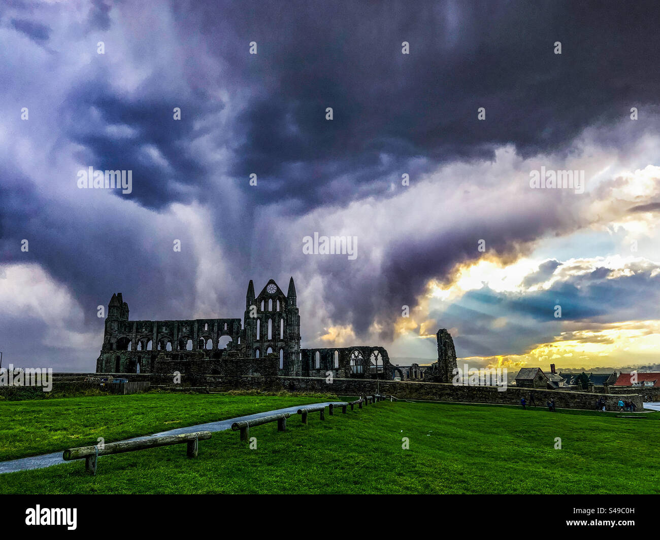 Whitby Abbey in North Yorkshire - Smartphone Captured Stock Image