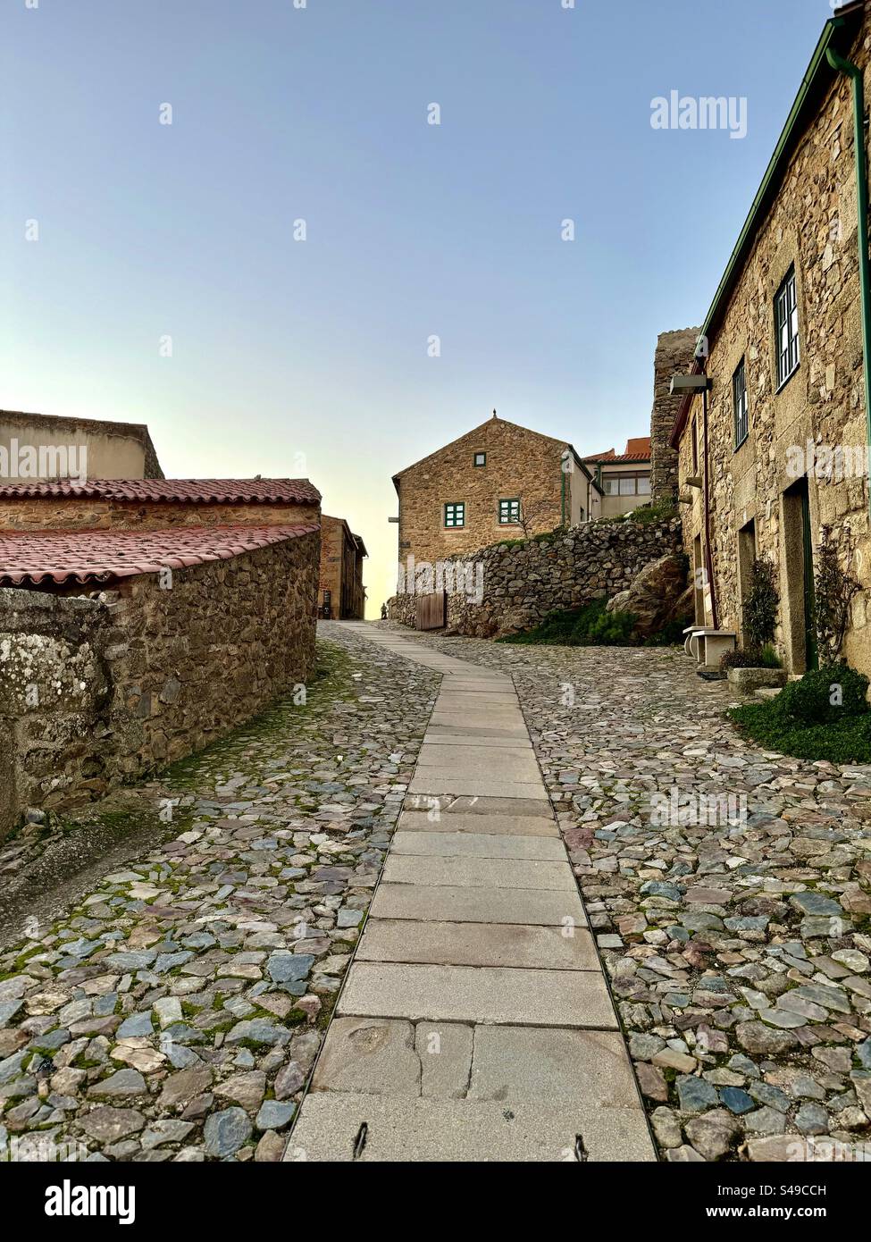 Streets of Castelo Rodrigo Portugal - Smartphone Captured Stock Image