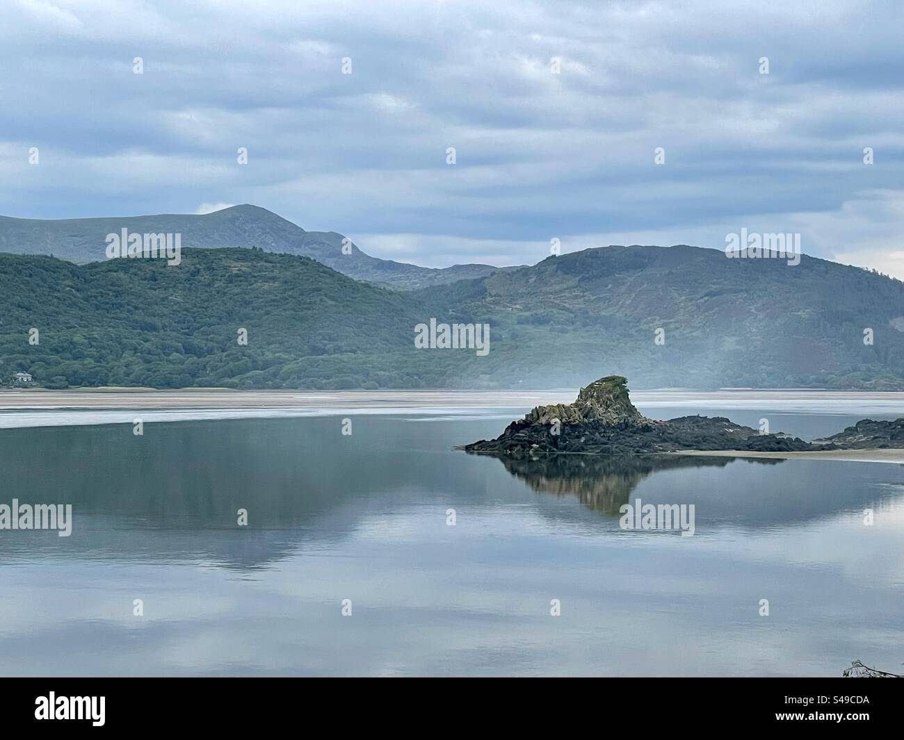 Mawddach Estuary from Arthog, Gwynedd, Wales Stock Photo
