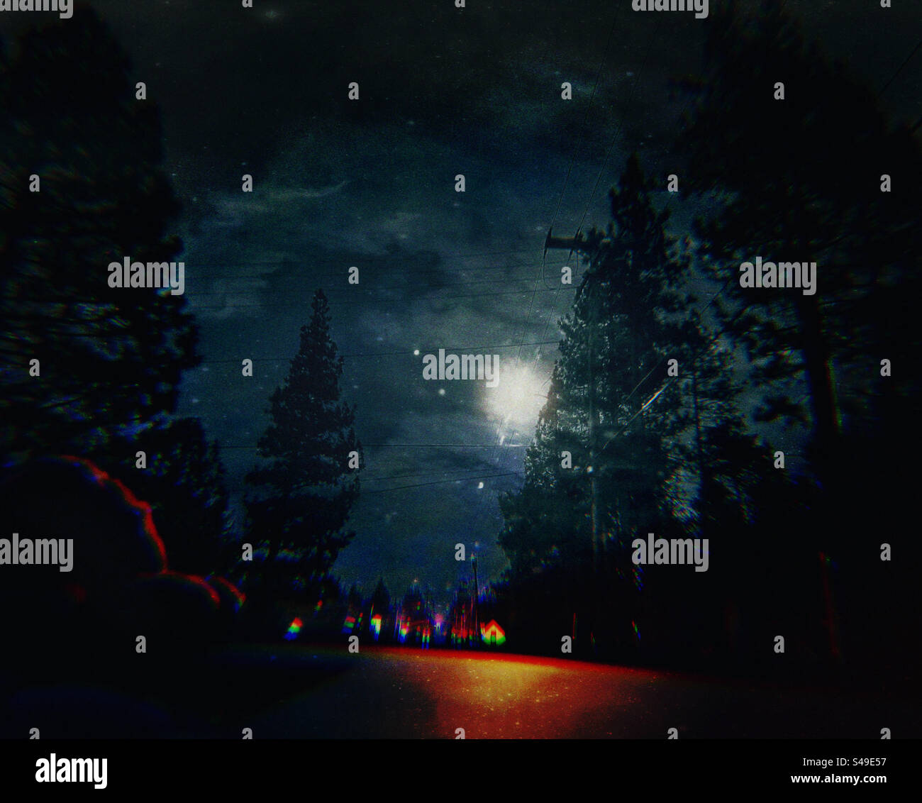 Dark moonlight - Smartphone Captured Stock Image