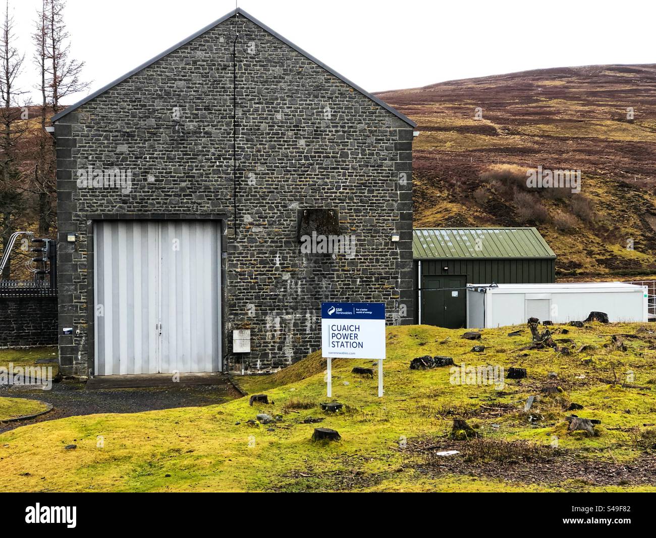 Cuaich Hydroelectric Power Station, Drumochter, Highland Scotland - Smartphone Captured Stock Image