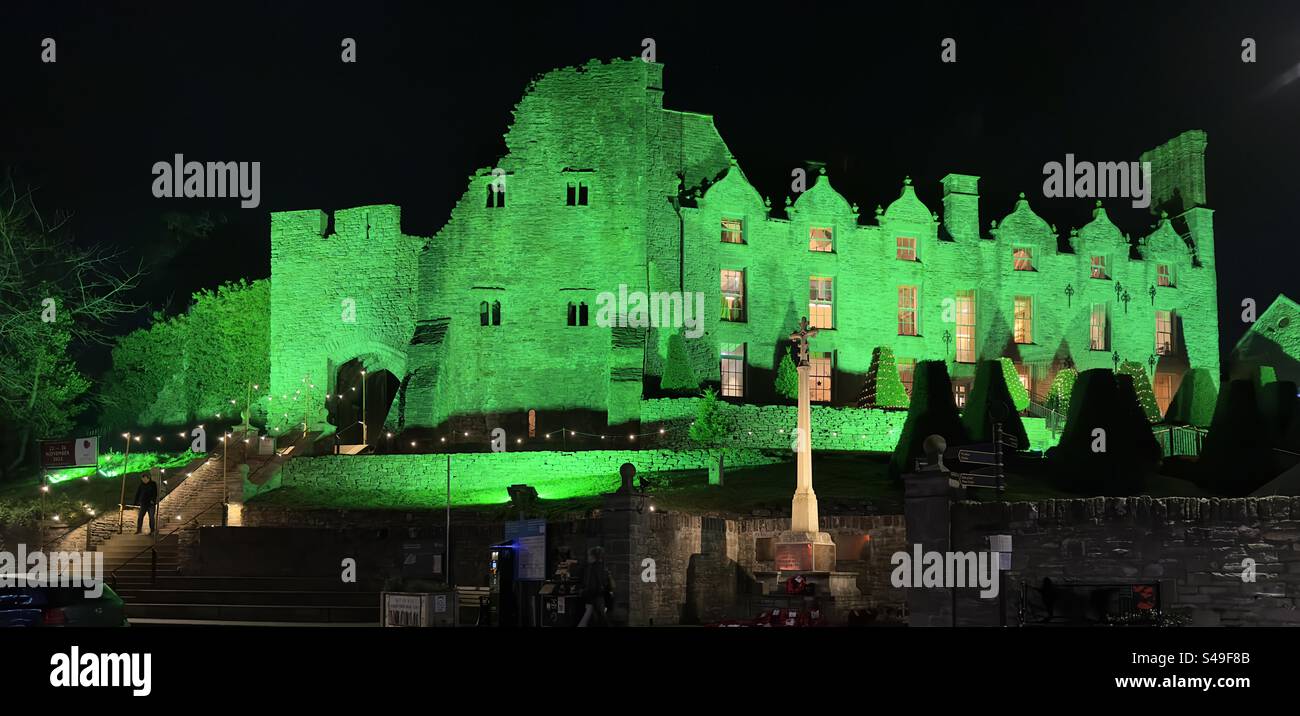 Hay Castle at Christmas lights switch on ceremony Stock Photo Alamy