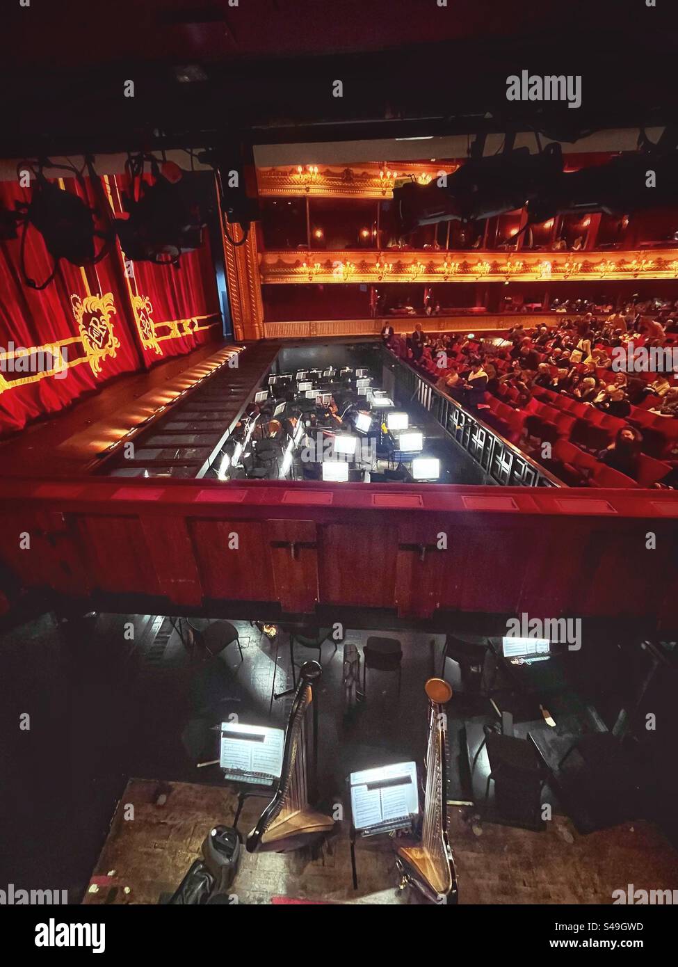 The Orchestra pit of the Royal Opera House in Covent Garden