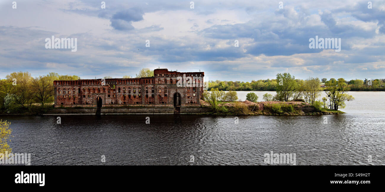 Ruins of a granary in Nowy Dwór Mazowiecki - Smartphone Captured Stock Image