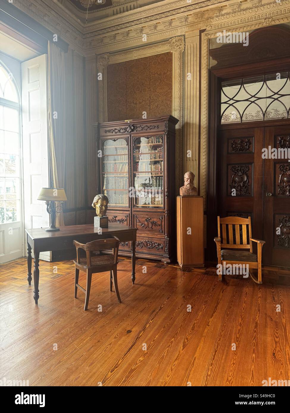 Classical room on “Fonte Bela” palace historical building now a high school in Sao Miguel island, Azores - Smartphone Captured Stock Image
