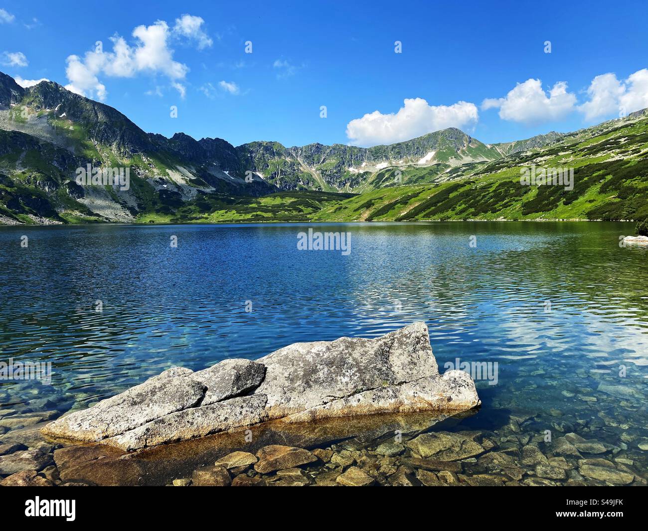 Tatra mountains. Valley of five Ponds - Smartphone Captured Stock Image
