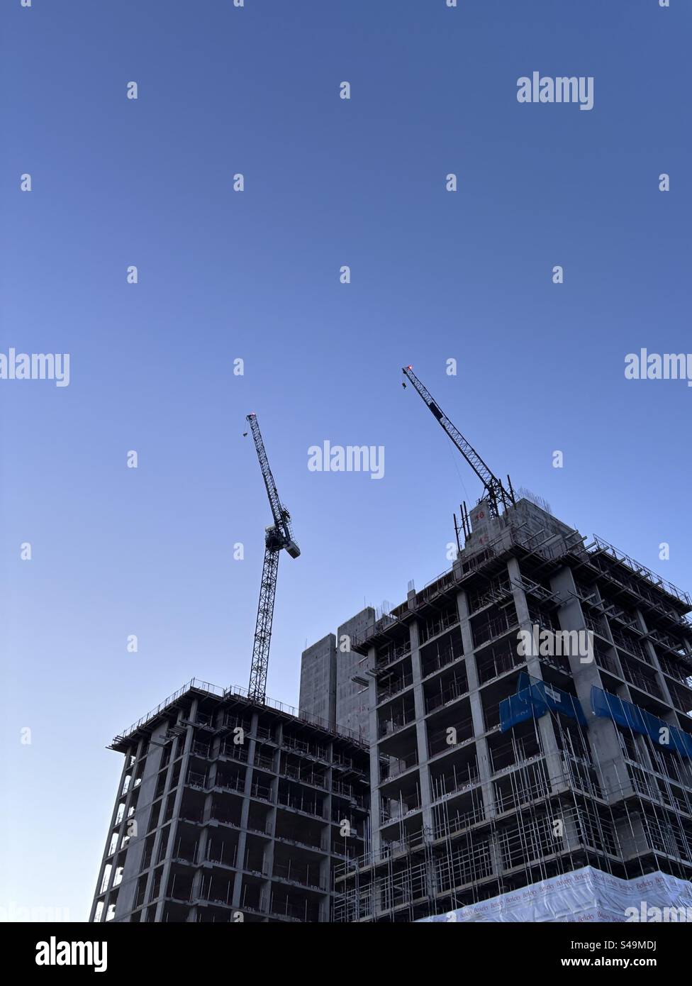 Apartment buildings being constructed - Smartphone Captured Stock Image