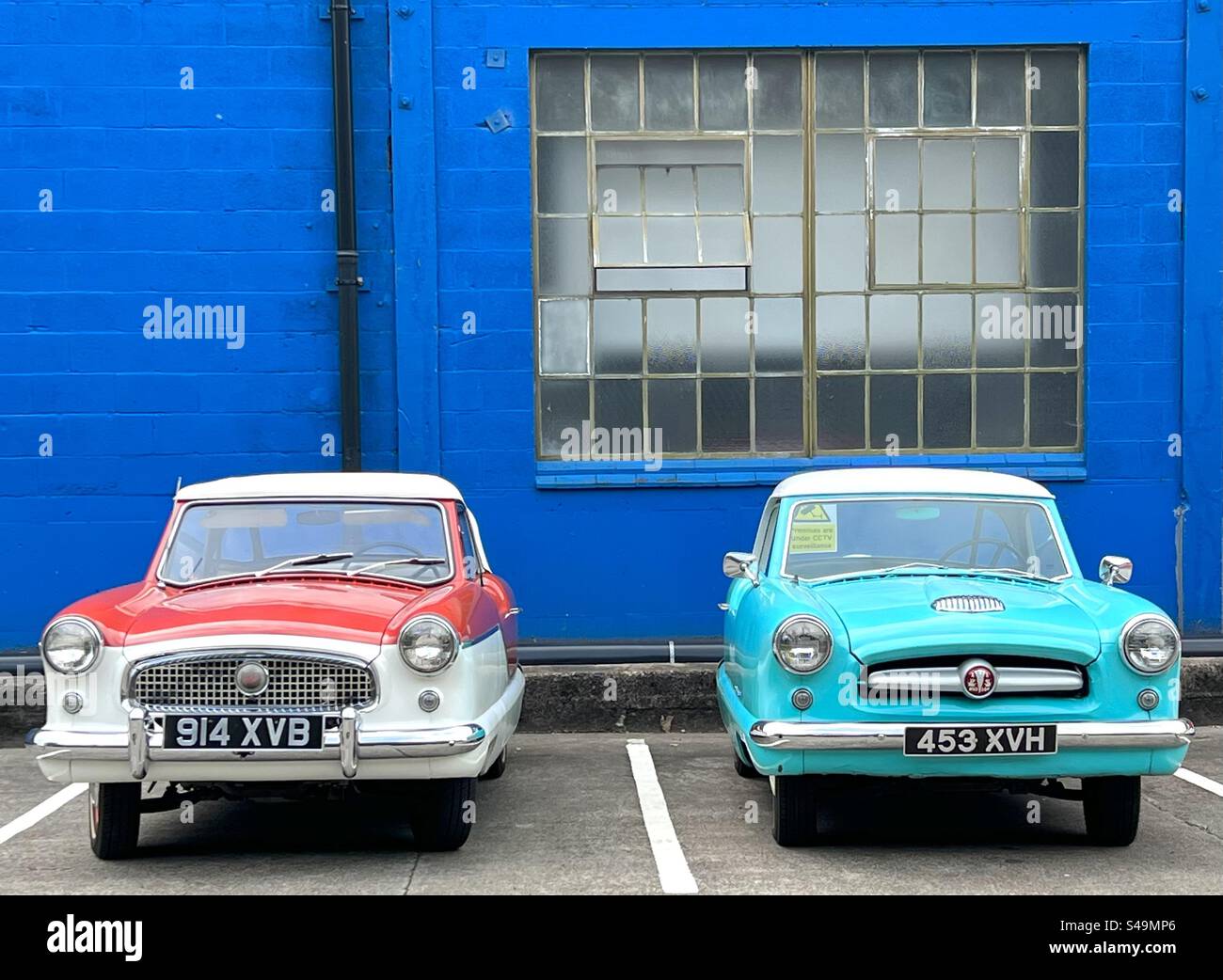 1961 & 1955 Austin / Nash Metropolitan - Ambergate Derbyshire uk - Smartphone Captured Stock Image