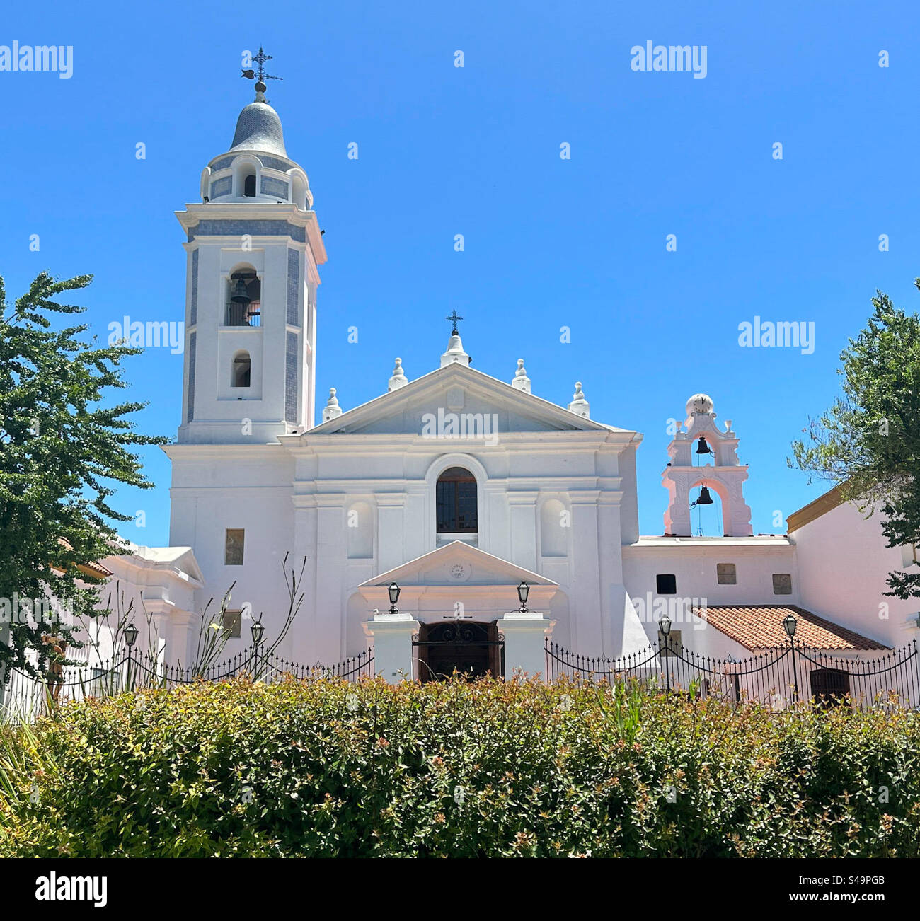 Our Lady of the Pillar Church (Iglesia de Nuestra Señora del Pilar) at the famed Recoleta Cemetery In Buenos Aires, Argentina - Smartphone Captured Stock Image