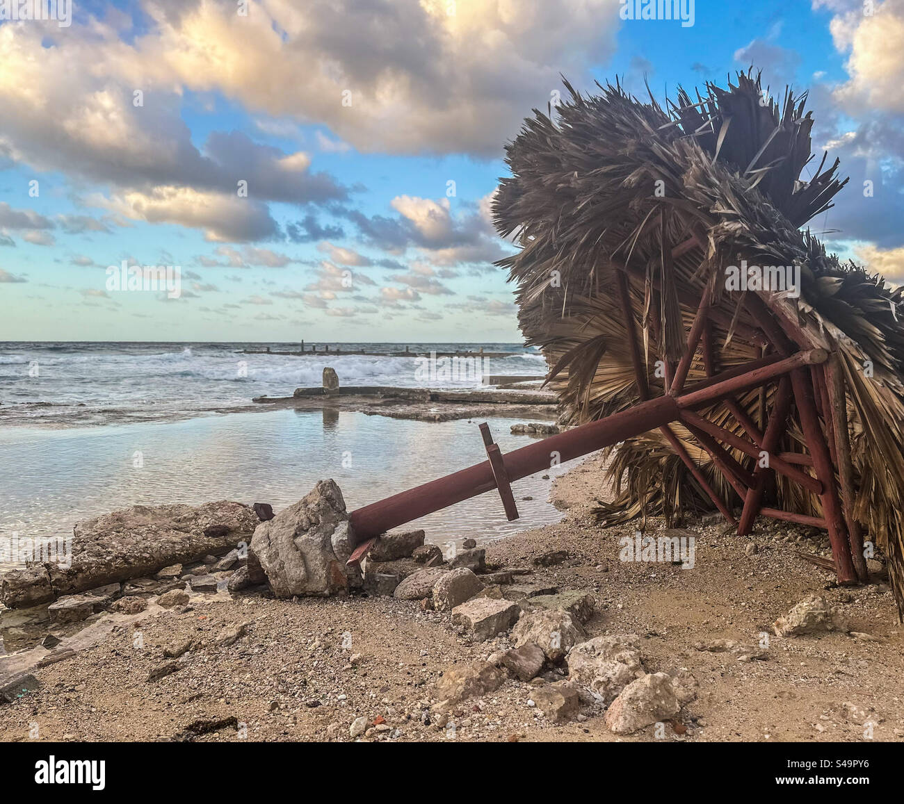 Coastal floodings in Havana Cuba - Smartphone Captured Stock Image
