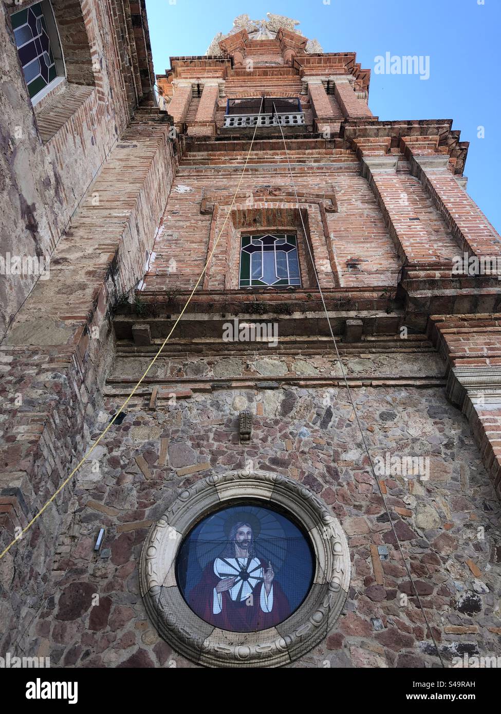 Our Lady of Guadalupe Parish in Puerto Vallarta, Mexico. - Smartphone Captured Stock Image