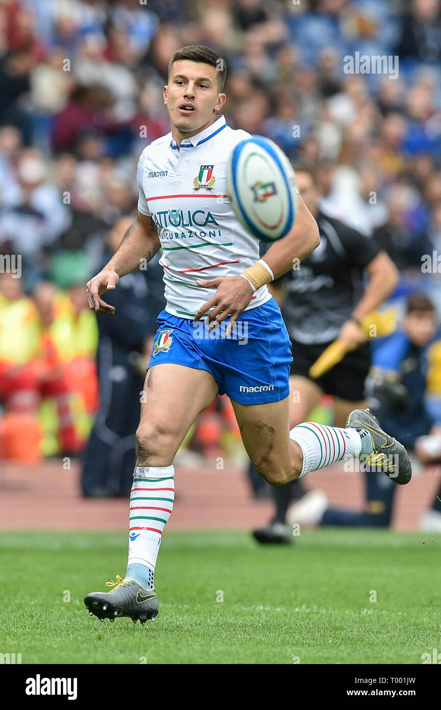 Rome, Italy. 16th Mar, 2019. Tommaso Allan of Italy during the 2019 Six Nations match between Italy and France at Stadio Olimpico, Rome, Italy on 16 March 2019. Photo by Giuseppe Maffia. Credit: UK Sports Pics Ltd/Alamy Live News Stock Photo