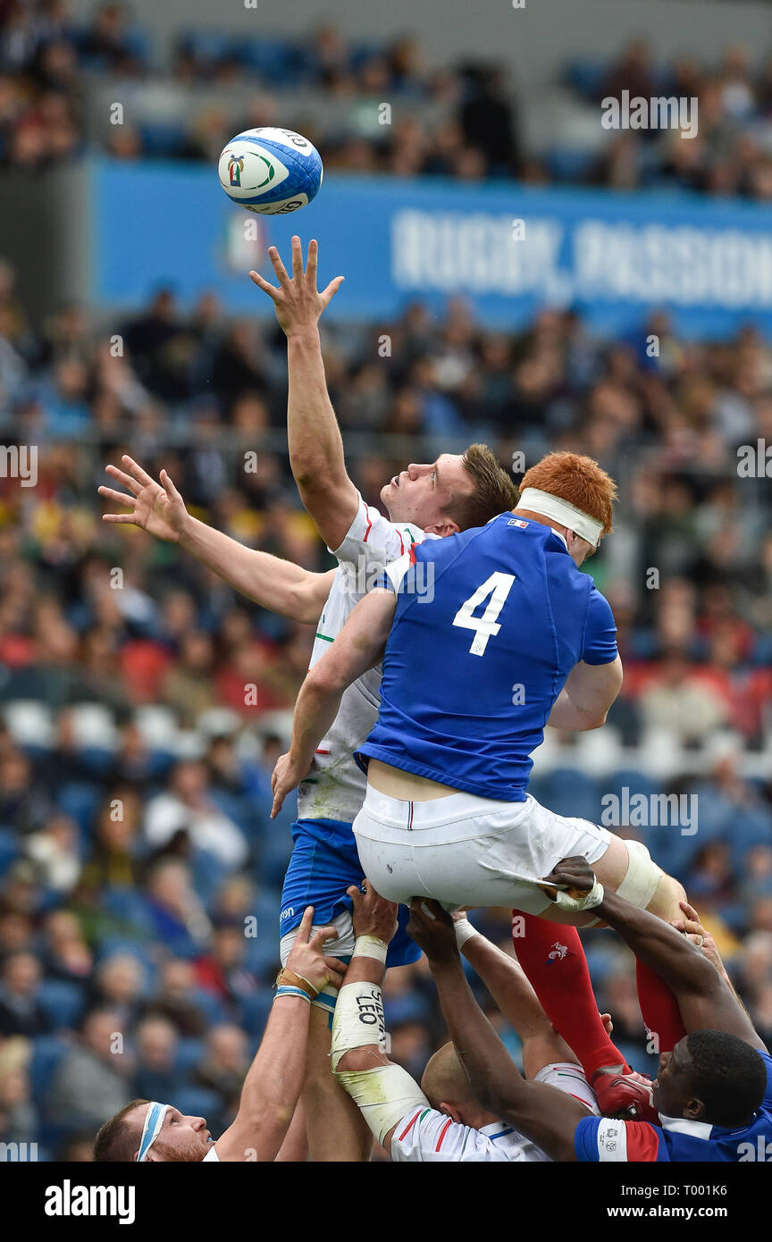 Rome, Italy. 16th Mar, 2019. Felix Lamey of France during the 2019 Six Nations match between Italy and France at Stadio Olimpico, Rome, Italy on 16 March 2019. Photo by Giuseppe Maffia. Credit: UK Sports Pics Ltd/Alamy Live News Stock Photo