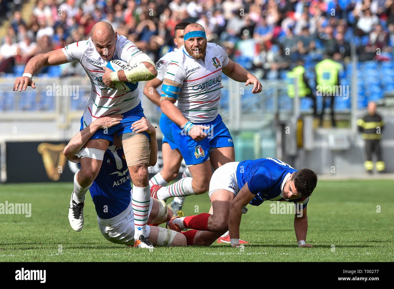 Rome, Italy. 16th Mar, 2019. Sergio Parisse of Italy during the 2019 Six Nations match between Italy and France at Stadio Olimpico, Rome, Italy on 16 March 2019. Photo by Giuseppe Maffia. Credit: UK Sports Pics Ltd/Alamy Live News Stock Photo