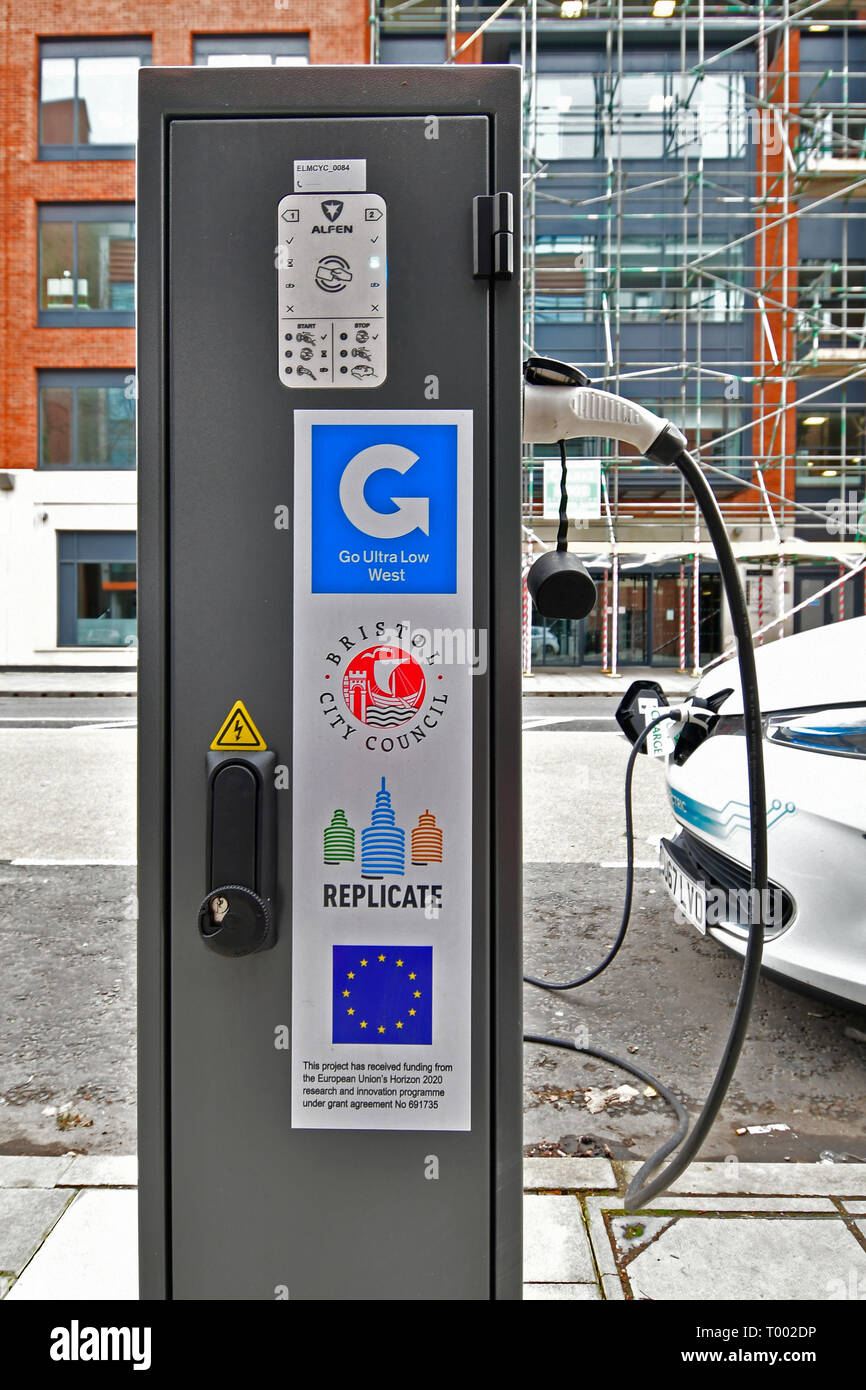 Electric car charging point uk bristol hires stock photography and
