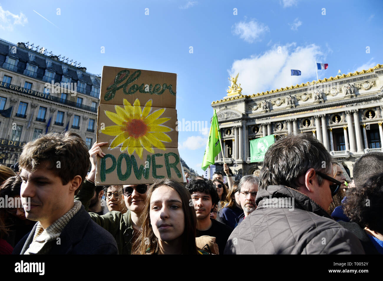 The March of the Century - Paris, France. 16th March 2019. 45 000 people took part in the demonstration against climate change (La Marche du Siécle) in Paris on the 16th march 2019 Credit: Frédéric VIELCANET/Alamy Live News Stock Photo