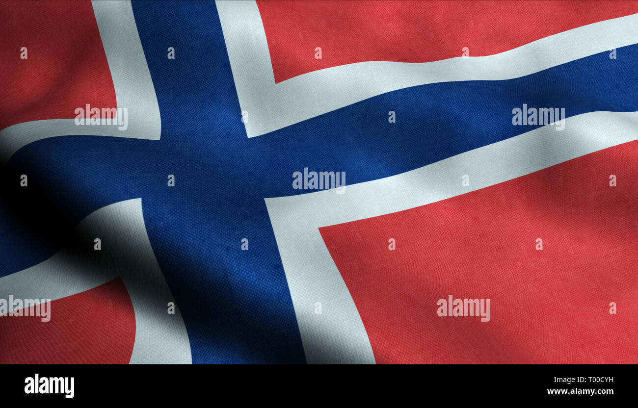 Norway Waving Flag in 3D Stock Photo - Alamy
