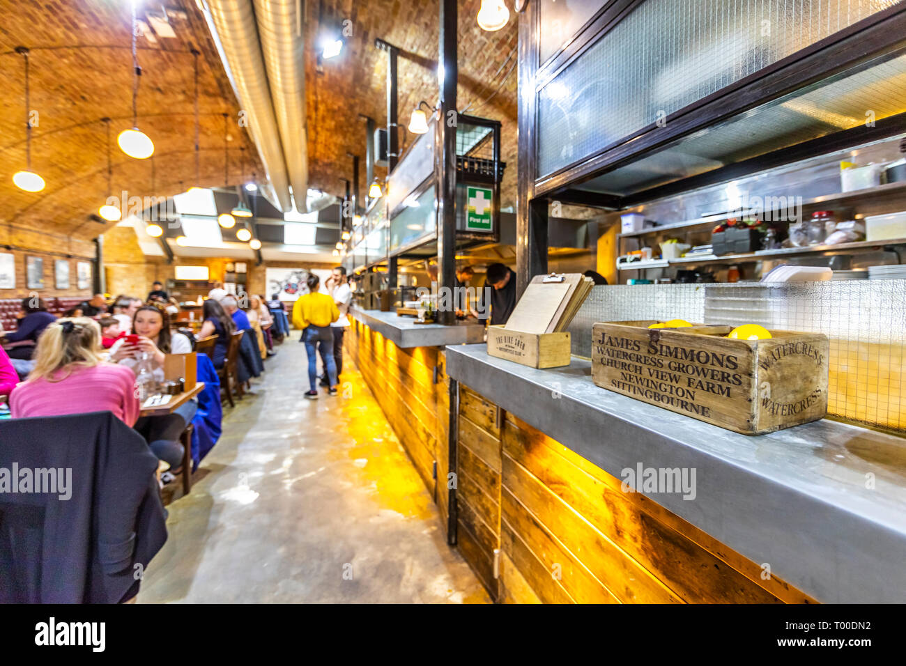 Bike Shed motorcycle club, Shoreditch, London. Motorcycle themed cafe