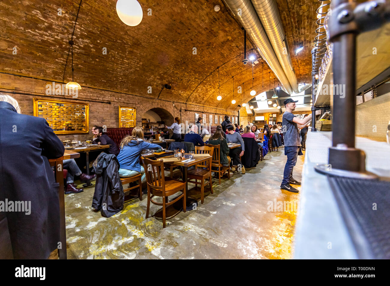 Bike Shed motorcycle club, Shoreditch, London. Motorcycle themed cafe