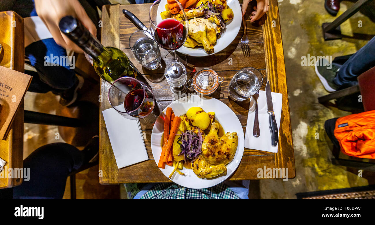 Bike Shed motorcycle club, Shoreditch, London. Motorcycle themed cafe