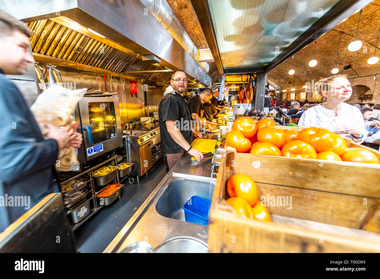Bike Shed motorcycle club, Shoreditch, London. Motorcycle themed cafe