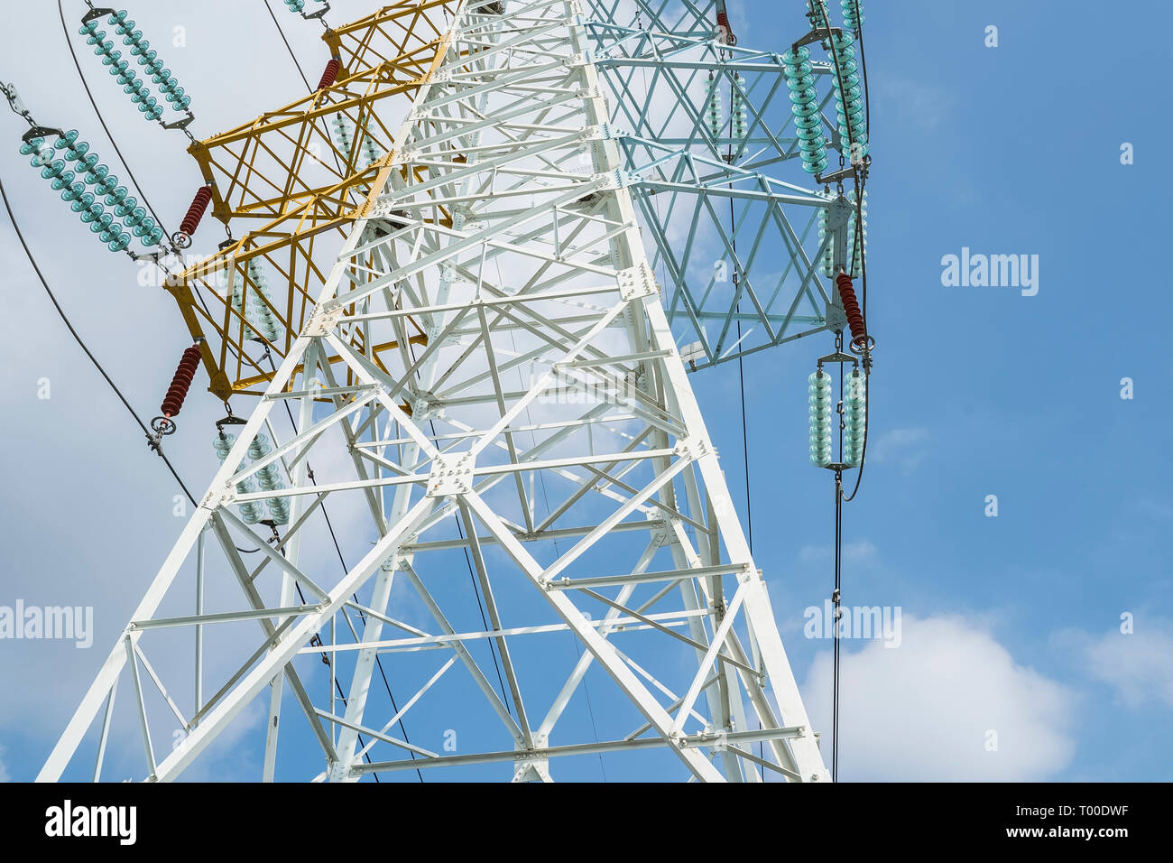 high voltage electric transmission tower Stock Photo Alamy
