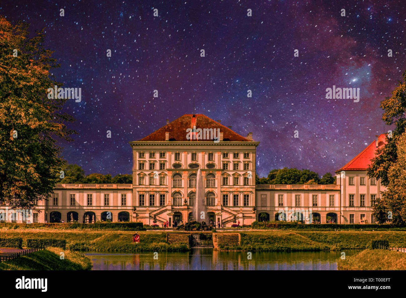 Concept Bavaria : Nympfenburg Palace - Munich Stock Photo