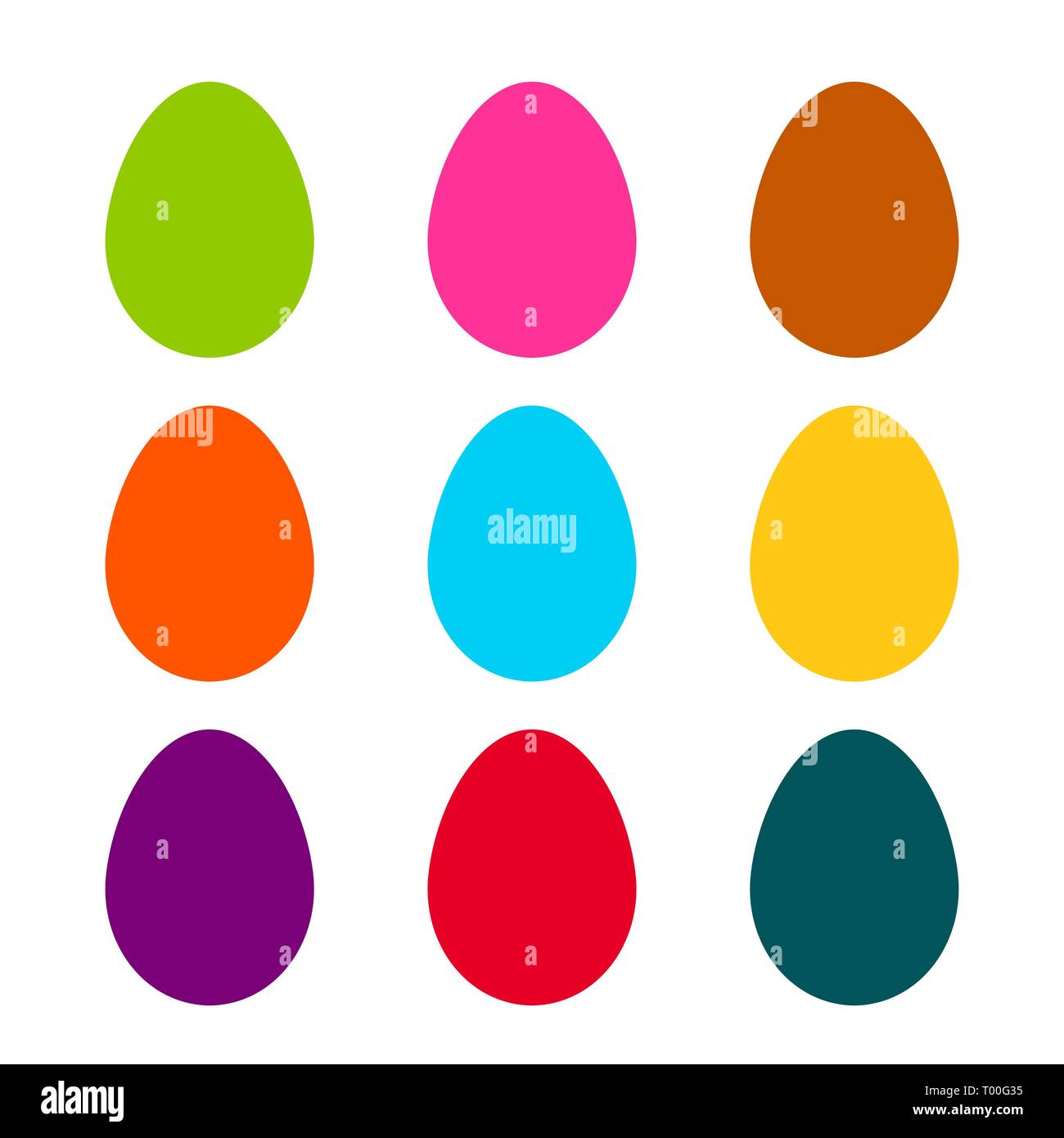 Colorful easter eggs isolated on white background vector Stock Vector