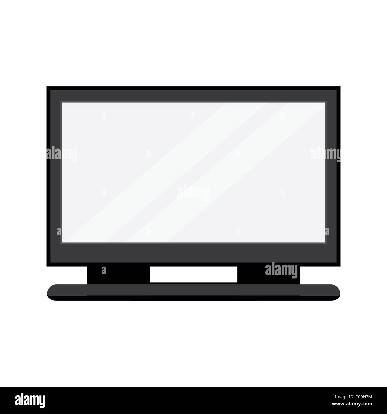 Vector illustration flat television icon on white background Stock ...