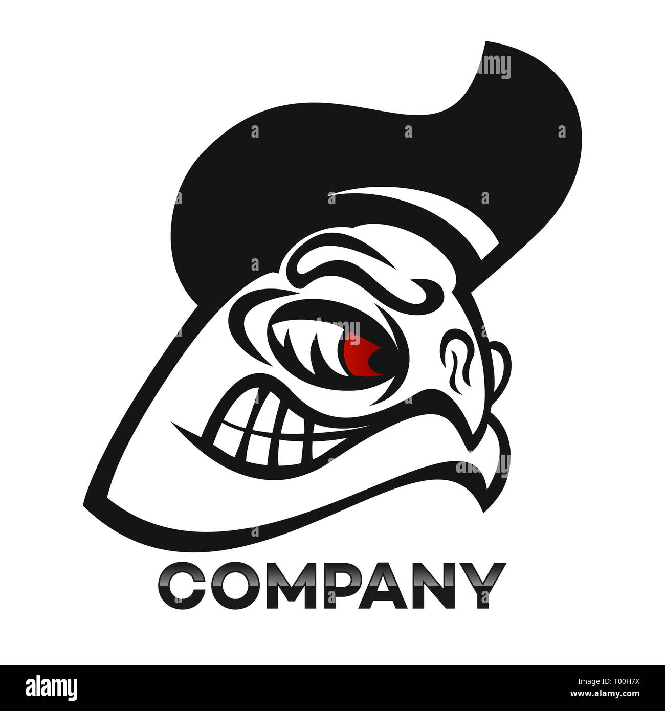 angry turtle logo Stock Photo
