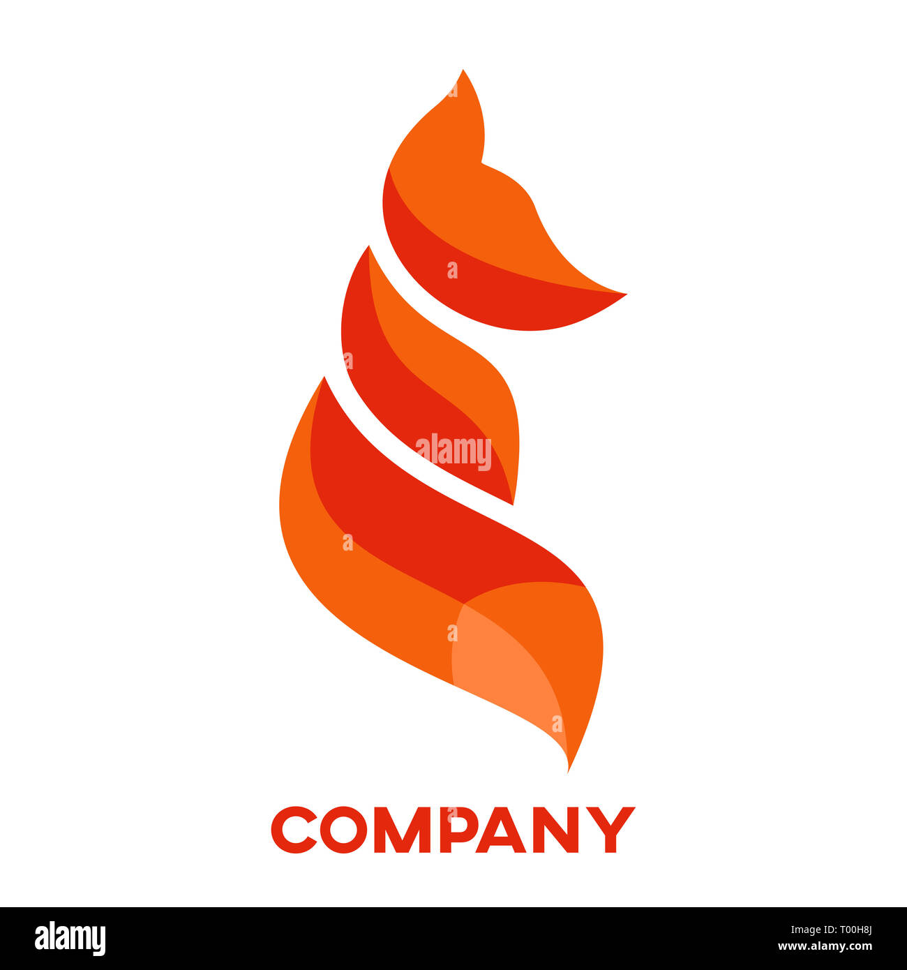 Modern fox logo Stock Photo