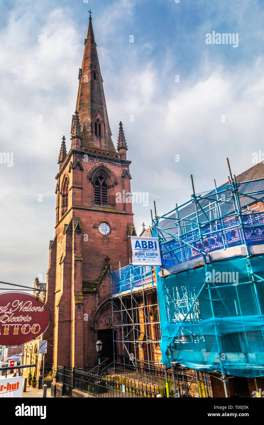 Chester, England February 23, 2019 Architecture of the Guildhall