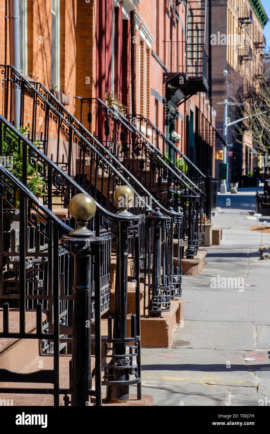 Brownstone apartments in Greenwich Village, neighborhood, New York City