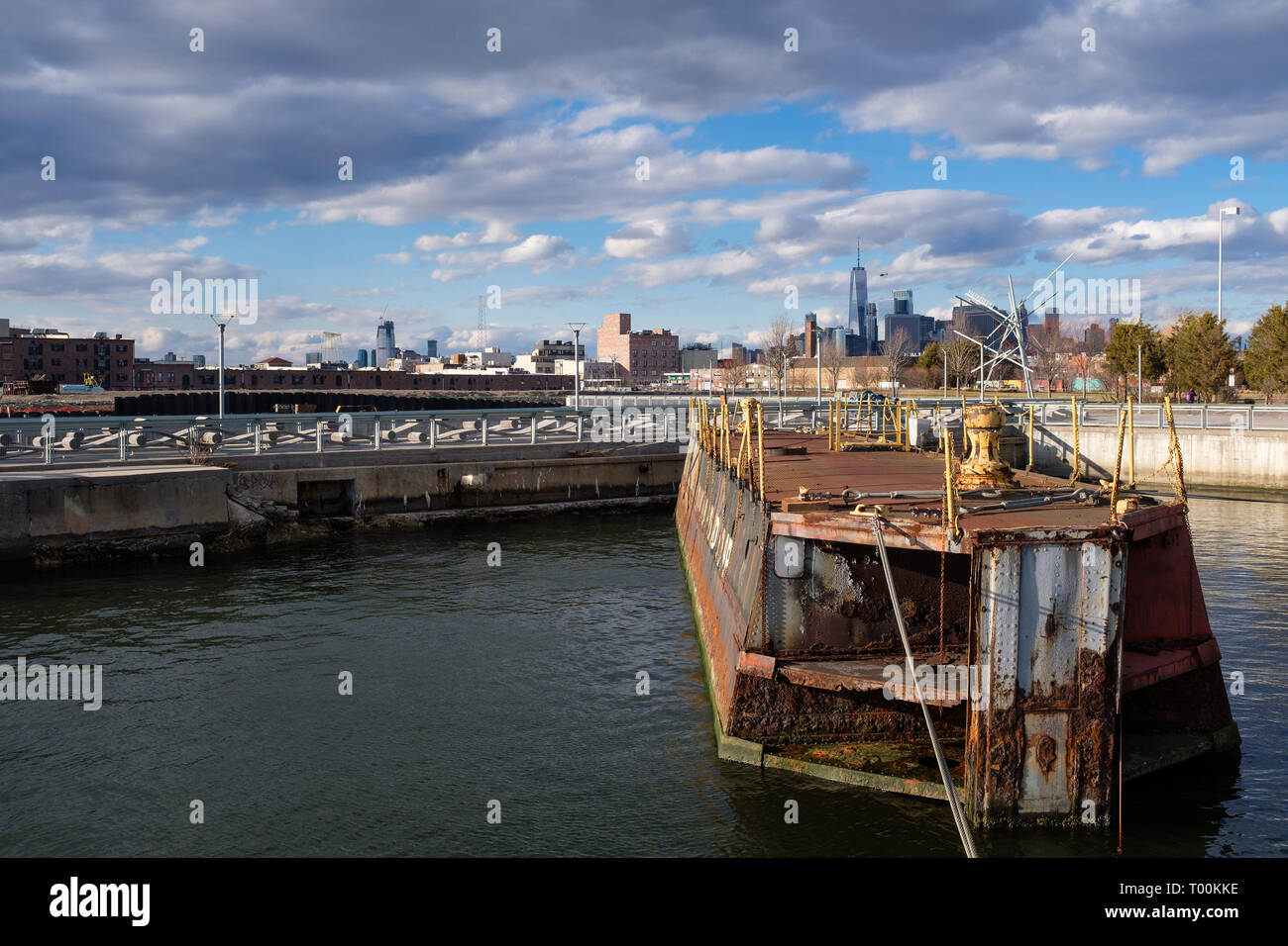 Red Hook waterfront at Erie Basin Park in Brooklyn, NYC Stock Photo Alamy