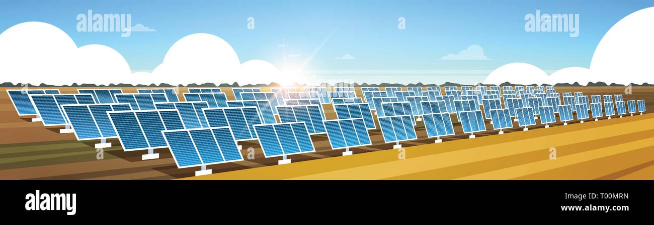 solar energy panel fields renewable station alternative electricity ...