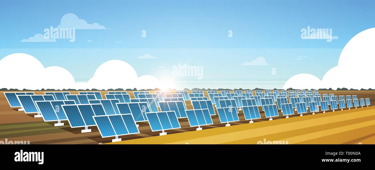 solar energy panel fields renewable station alternative electricity ...