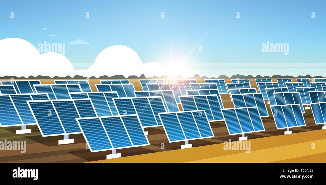solar energy panel fields renewable station alternative electricity ...