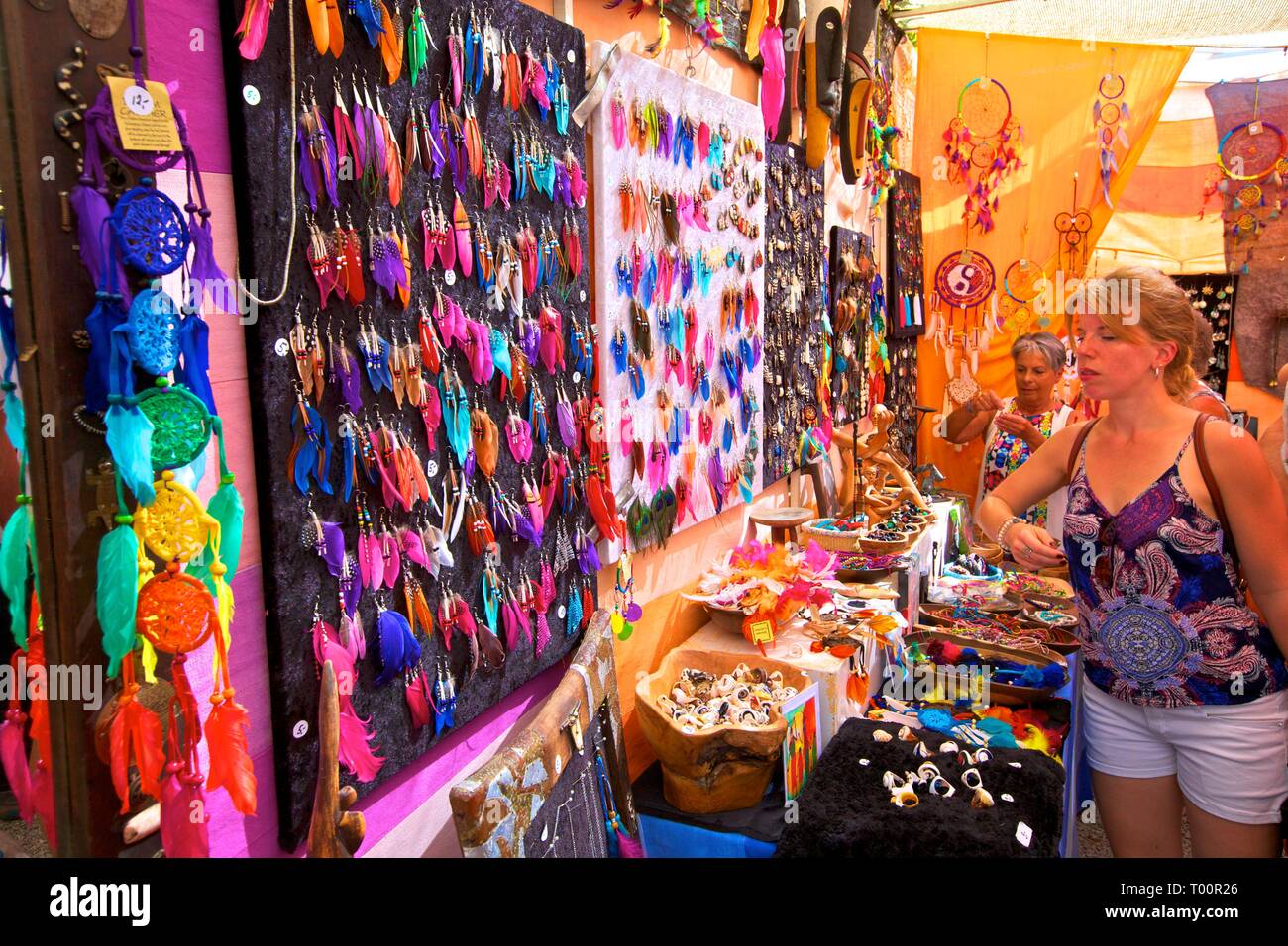 Las Dalias Hippy Market, Sant Carles de Peralta, Ibiza, Balearic Islands,  Spain Stock Photo - Alamy