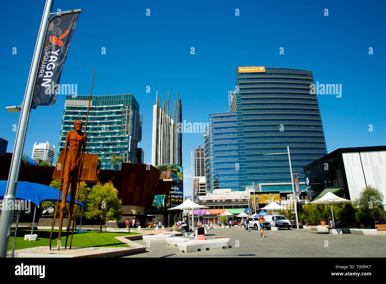 PERTH, AUSTRALIA March 2, 2019 Cityscape of commercial buildings