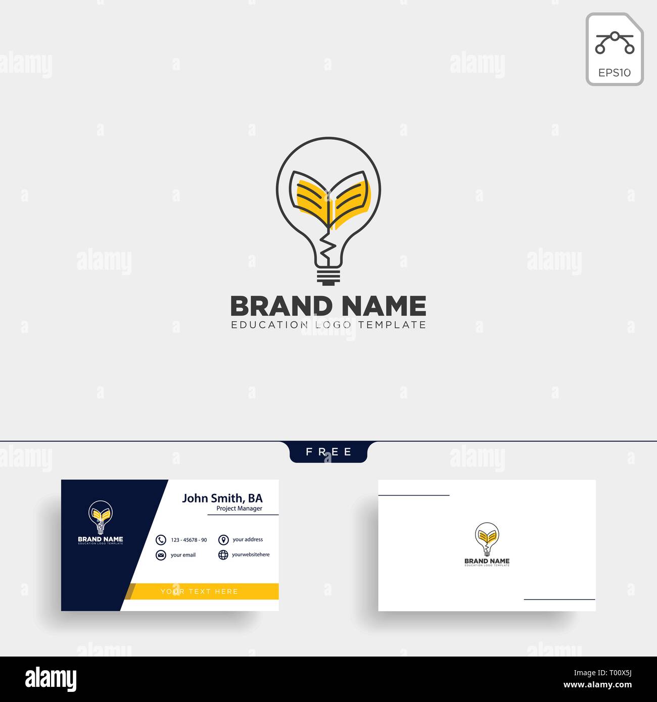Light bulb learning line logo template vector illustration icon element ...