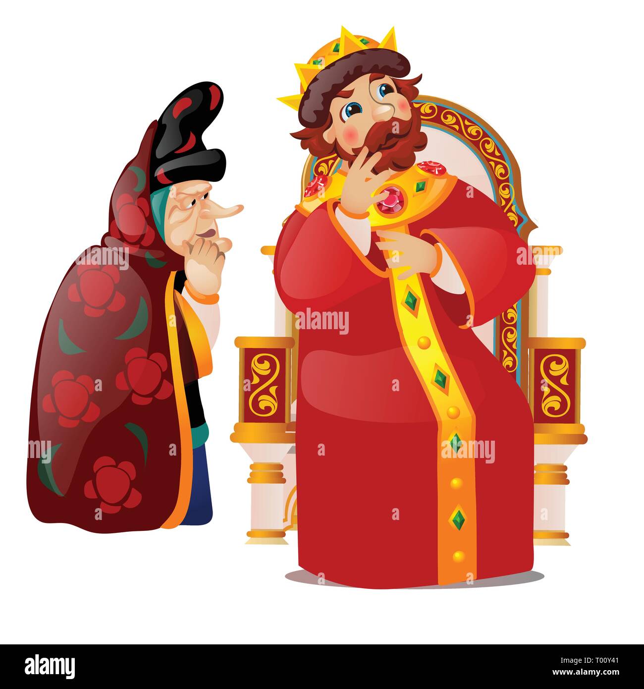 King Queen Cartoon Stock Vector