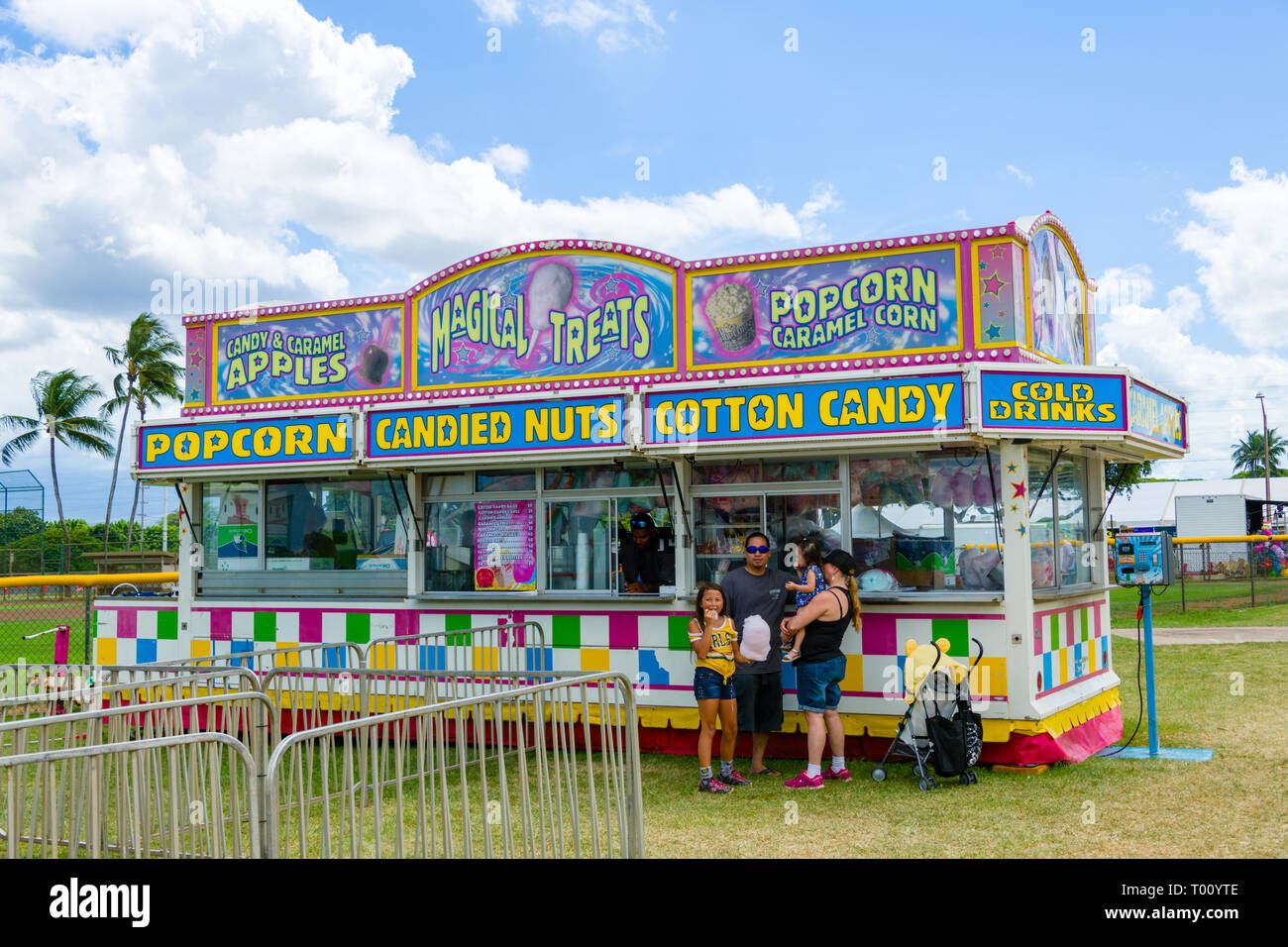 Maui Fair Food Booth Stock Photo Alamy