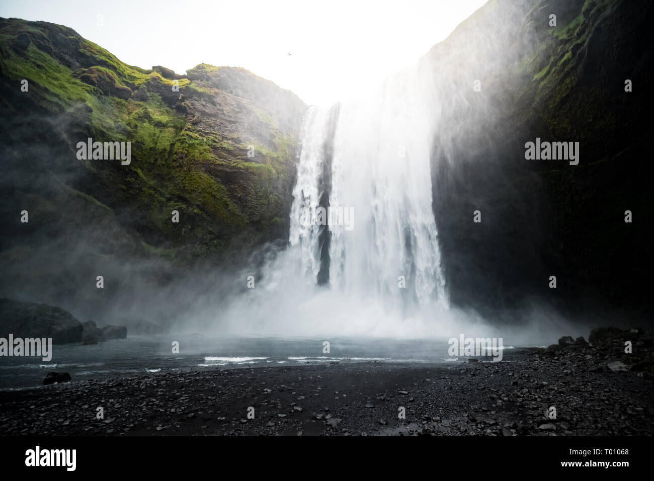 Amazing Skogafoss waterfall located in Iceland demonstrating the power of nature Stock Photo