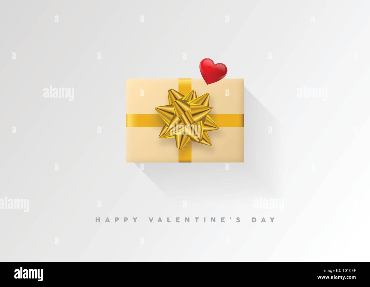Valentines day vector background. Colorful wrapped gift box with ribbon ...