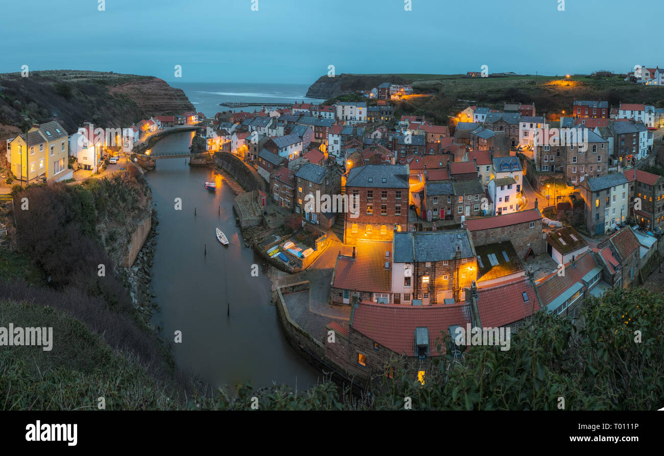 Whitby village at night hires stock photography and images Alamy